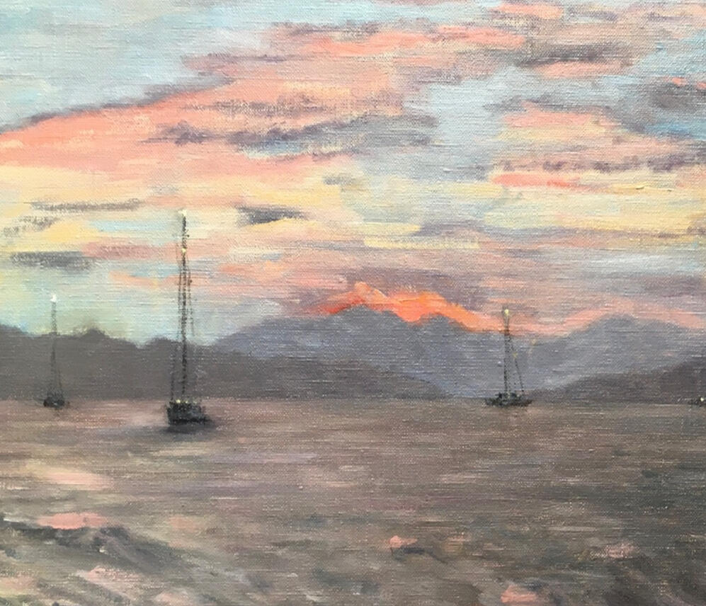 Corfu, Garitsa Bay, Rising Sun